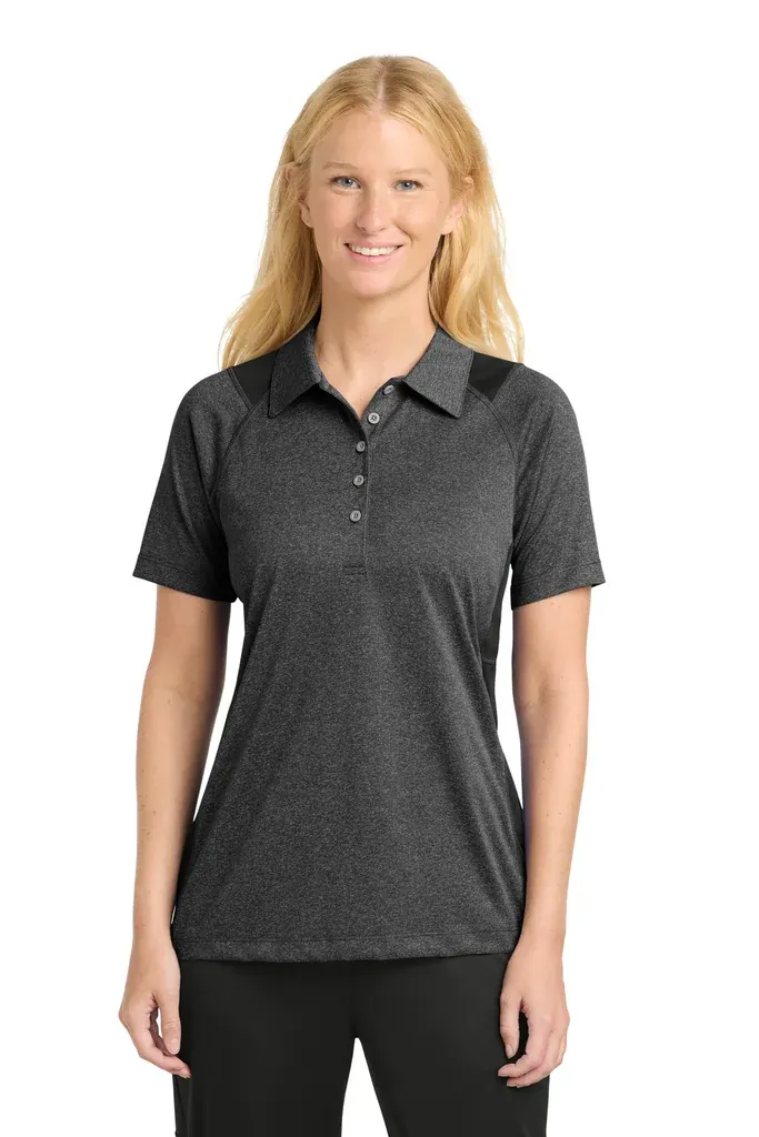 Sport-Tek® Women's Heather Colorblock Contender Polo. LST665 - additional view 8