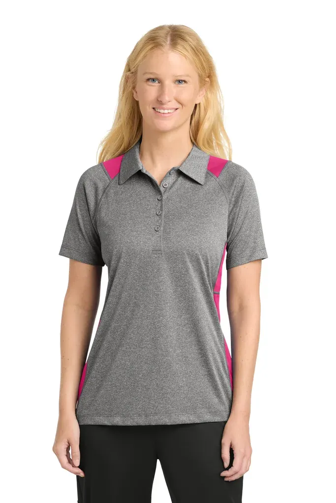 Sport-Tek® Women's Heather Colorblock Contender Polo. LST665 - additional view 5