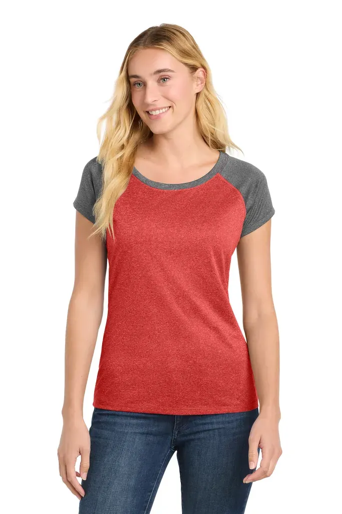 Sport-Tek ® Women's Heather-On-Heather Contender  Scoop Neck Tee. LST362 - additional view 2