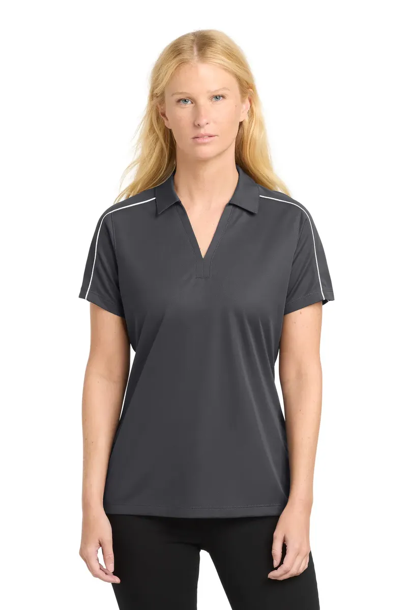 Sport-Tek® Women's Micropique Sport-Wick® Piped Polo. LST653 - additional view 1