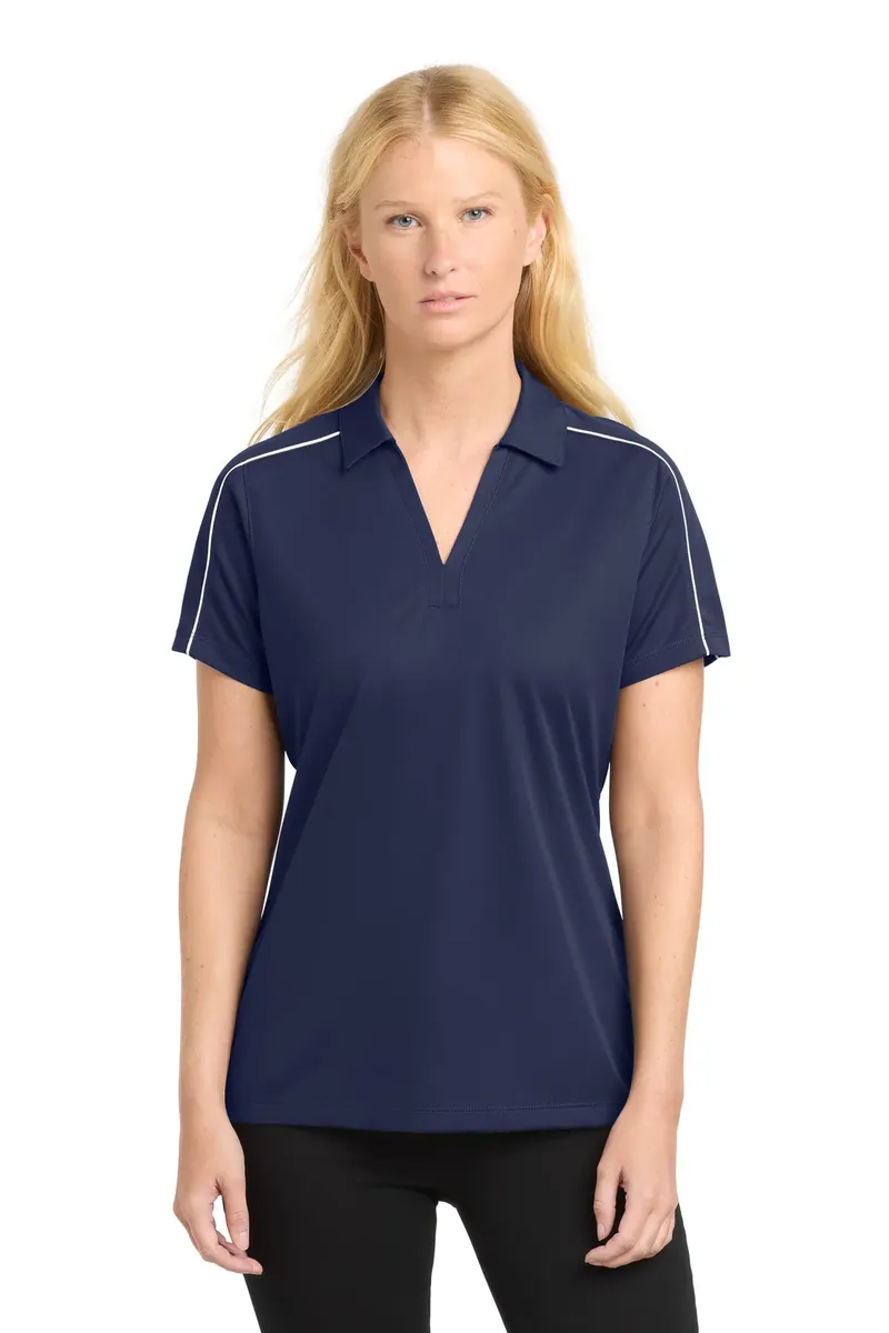 Sport-Tek® Women's Micropique Sport-Wick® Piped Polo. LST653 - additional view 4