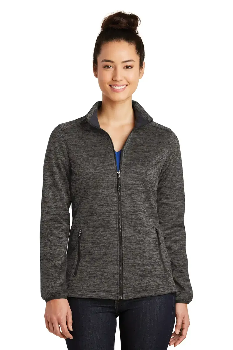Sport-Tek® Women's PosiCharge® Electric Heather Soft Shell Jacket. LST30 - additional view 2