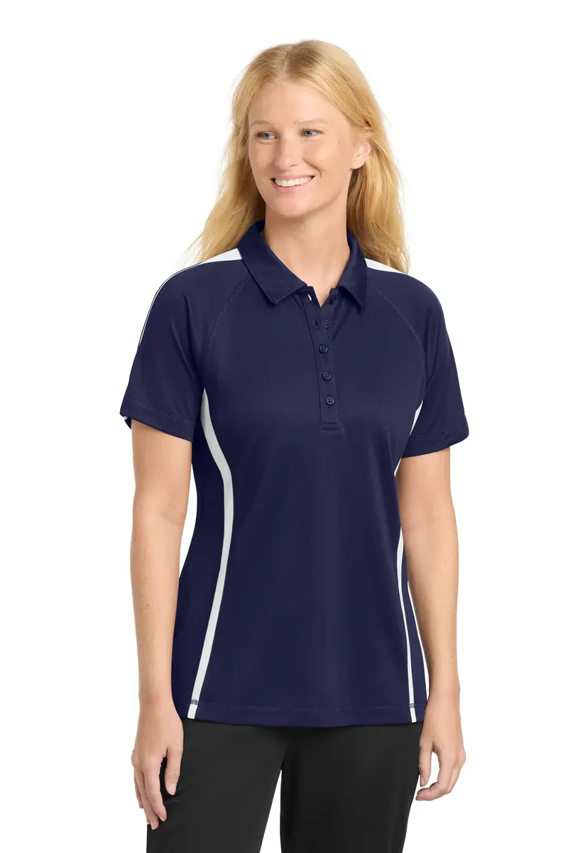 Sport-Tek® Women's PosiCharge® Micro-Mesh Colorblock Polo. LST685 - additional view 4