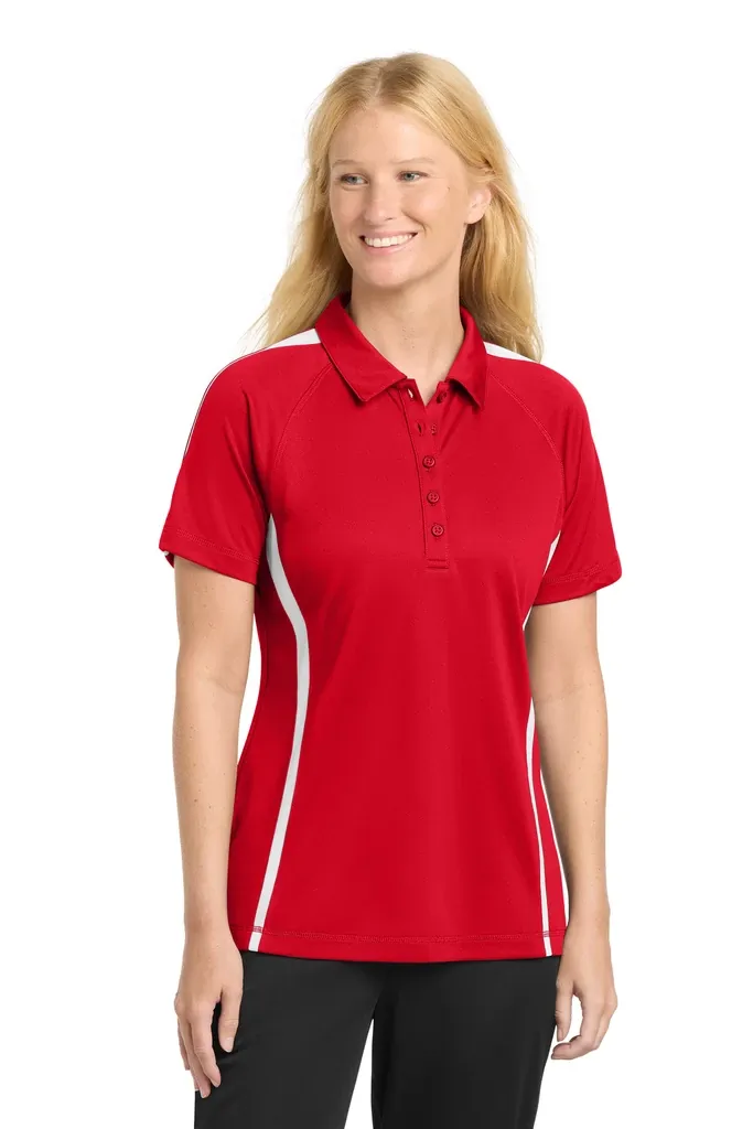 Sport-Tek® Women's PosiCharge® Micro-Mesh Colorblock Polo. LST685 - additional view 2