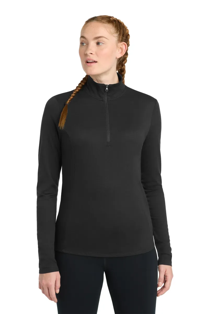 Sport-Tek ® Women's PosiCharge ® Tri-Blend Wicking 1/4-Zip Pullover. LST407 - additional view 3