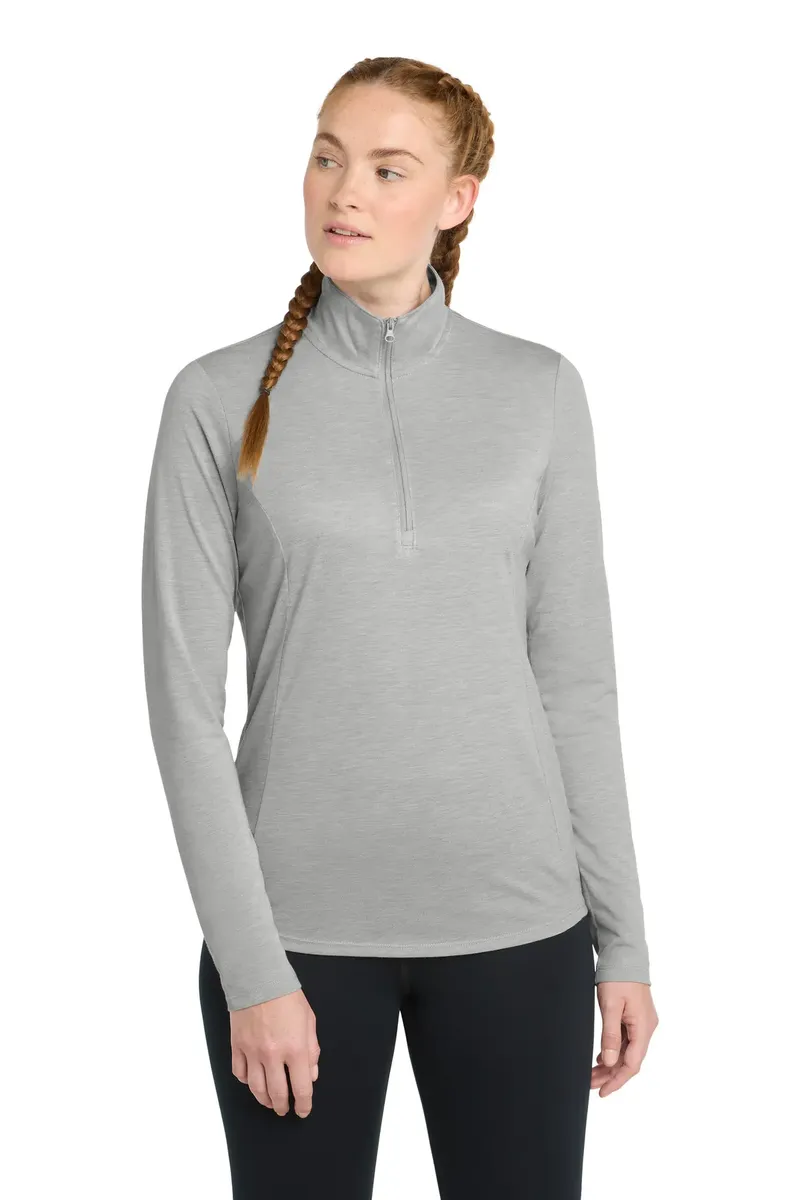 Sport-Tek ® Women's PosiCharge ® Tri-Blend Wicking 1/4-Zip Pullover. LST407 - additional view 5