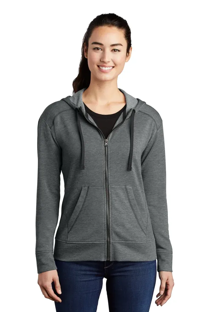 Sport-Tek ® Women's PosiCharge ® Tri-Blend Wicking Fleece Full-Zip Hooded Jacket LST293 - additional view 3