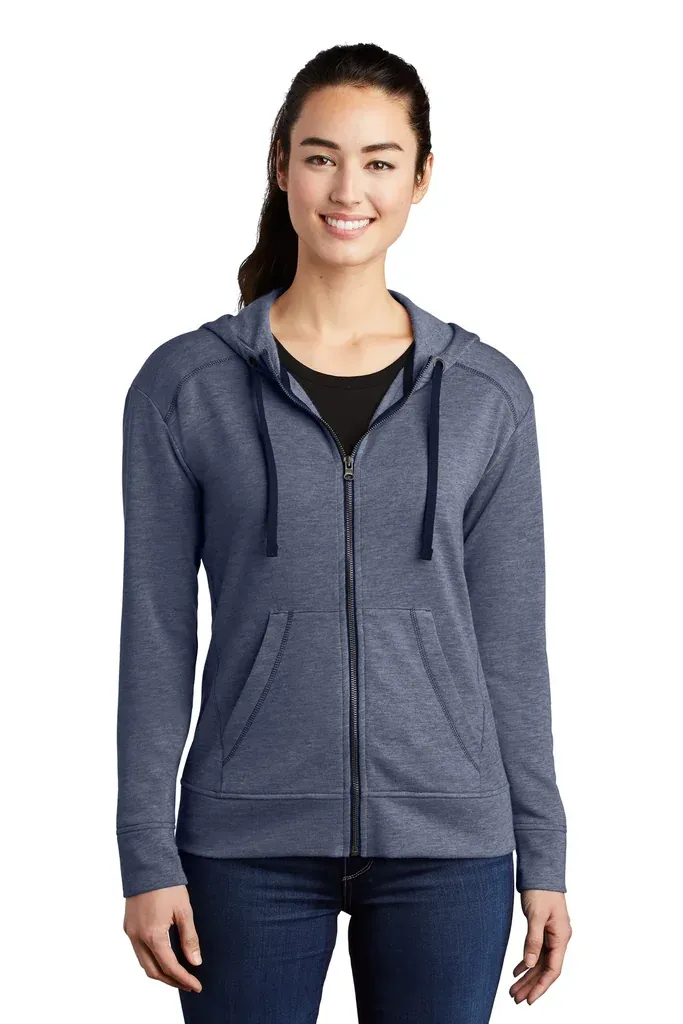 Sport-Tek ® Women's PosiCharge ® Tri-Blend Wicking Fleece Full-Zip Hooded Jacket LST293 - additional view 2
