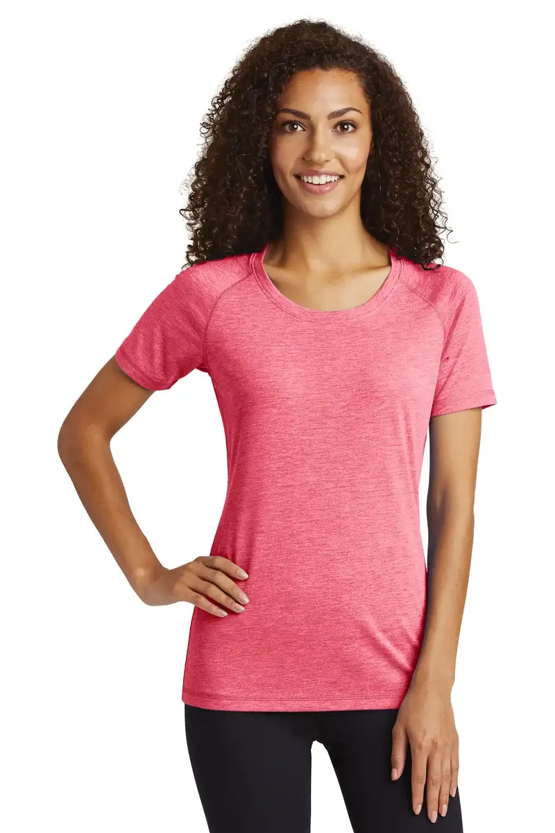 Sport-Tek ® Women's PosiCharge ® Tri-Blend Wicking Scoop Neck Raglan Tee. LST400 - additional view 9