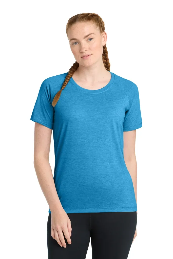 Sport-Tek ® Women's PosiCharge ® Tri-Blend Wicking Scoop Neck Raglan Tee. LST400 - additional view 1