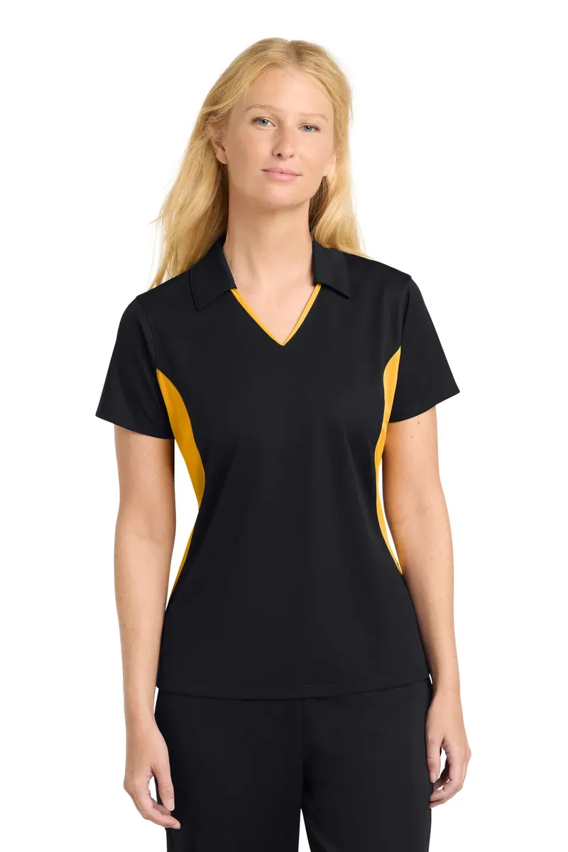 Sport-Tek® Women's Side Blocked Micropique Sport-Wick® Polo. LST655 - additional view 1