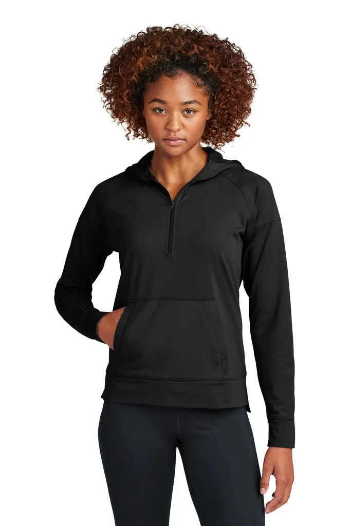 Sport-Tek® Women's Sport-Wick® Stretch 1/2-Zip Hoodie LST856 - additional view 1