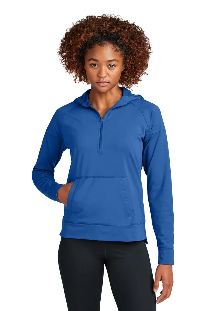Sport-Tek® Women's Sport-Wick® Stretch 1/2-Zip Hoodie LST856 - additional view 4