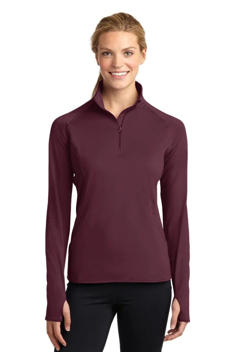 Sport-Tek® Women's Sport-Wick® Stretch 1/4-Zip Pullover. LST850 - additional view 2