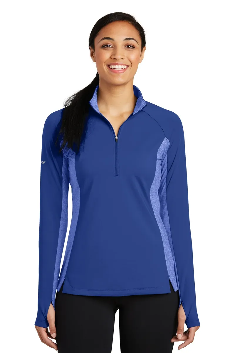Sport-Tek® Women's Sport-Wick® Stretch Contrast 1/4-Zip Pullover. LST854 - additional view 1