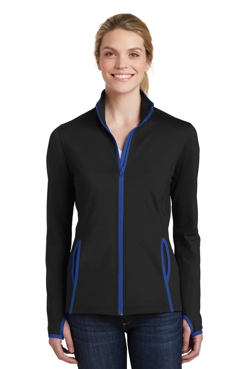 Sport-Tek® Women's Sport-Wick® Stretch Contrast Full-Zip Jacket.  LST853 - additional view 5