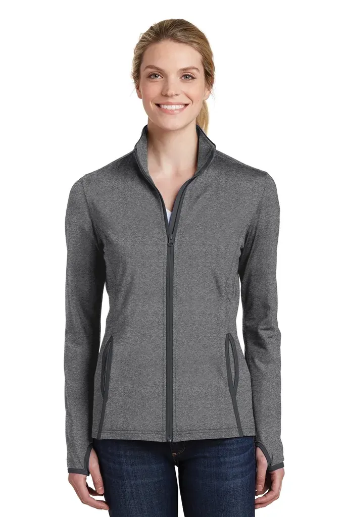 Sport-Tek® Women's Sport-Wick® Stretch Contrast Full-Zip Jacket.  LST853 - additional view 3