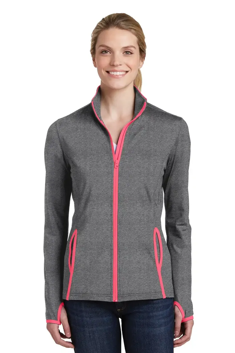 Sport-Tek® Women's Sport-Wick® Stretch Contrast Full-Zip Jacket.  LST853 - additional view 7