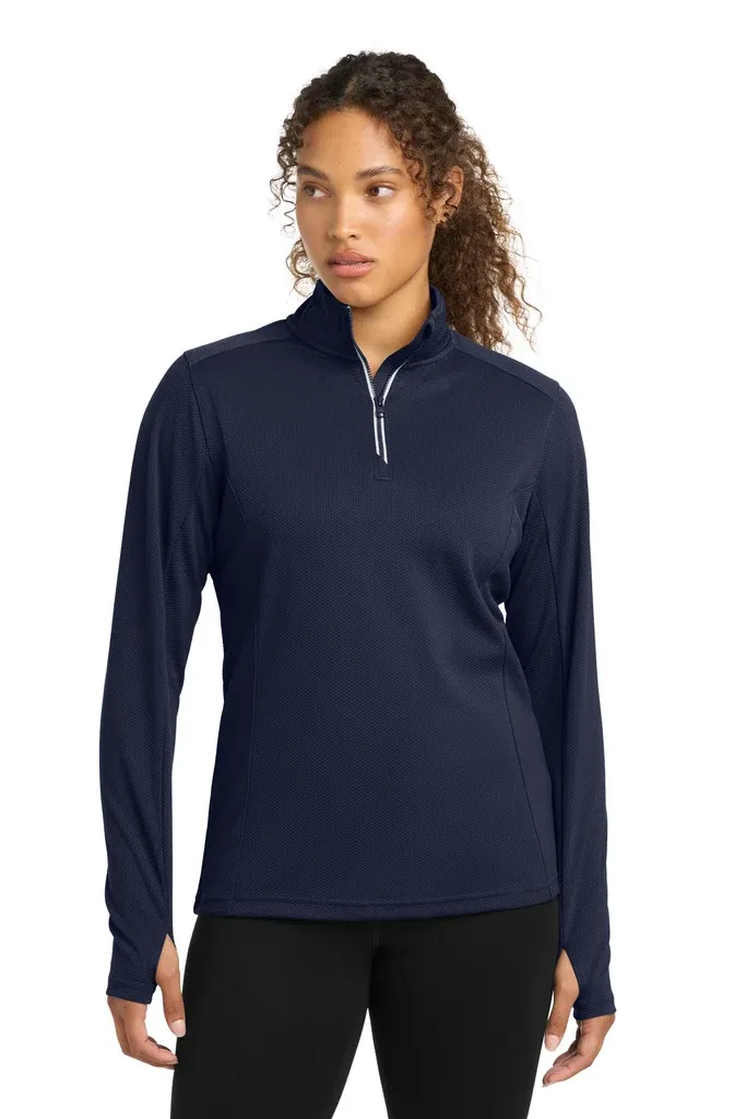 Sport-Tek® Women's Sport-Wick® Textured 1/4-Zip Pullover.  LST860 - additional view 6