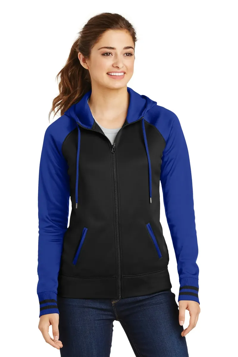 Sport-Tek® Women's Sport-Wick® Varsity Fleece Full-Zip Hooded Jacket. LST236 - additional view 2