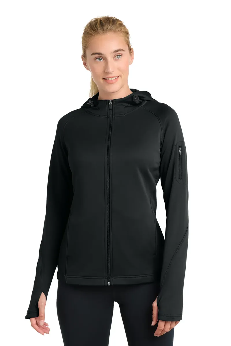 Sport-Tek® Women's Tech Fleece Full-Zip Hooded Jacket. L248 - additional view 1