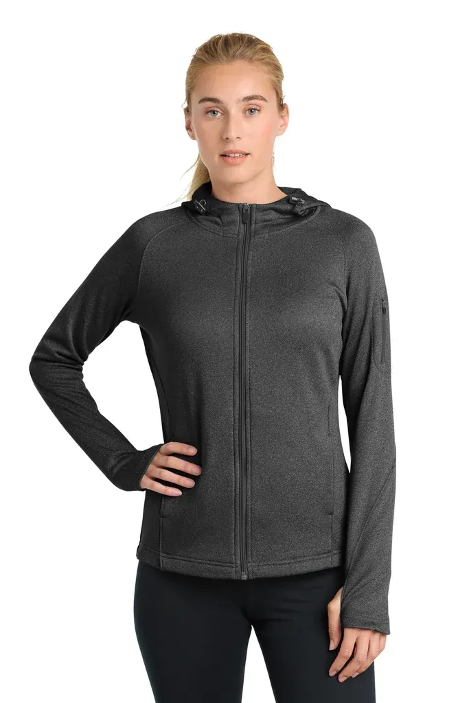 Sport-Tek® Women's Tech Fleece Full-Zip Hooded Jacket. L248 - additional view 3
