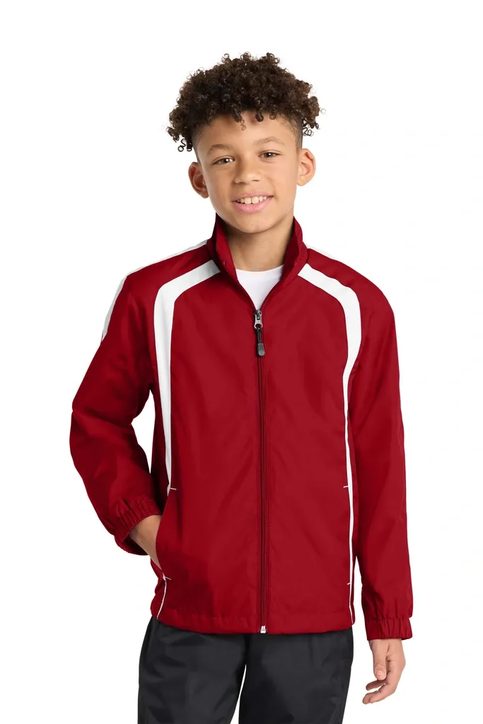 Sport-Tek® Youth Colorblock Raglan Jacket. YST60 - additional view 1