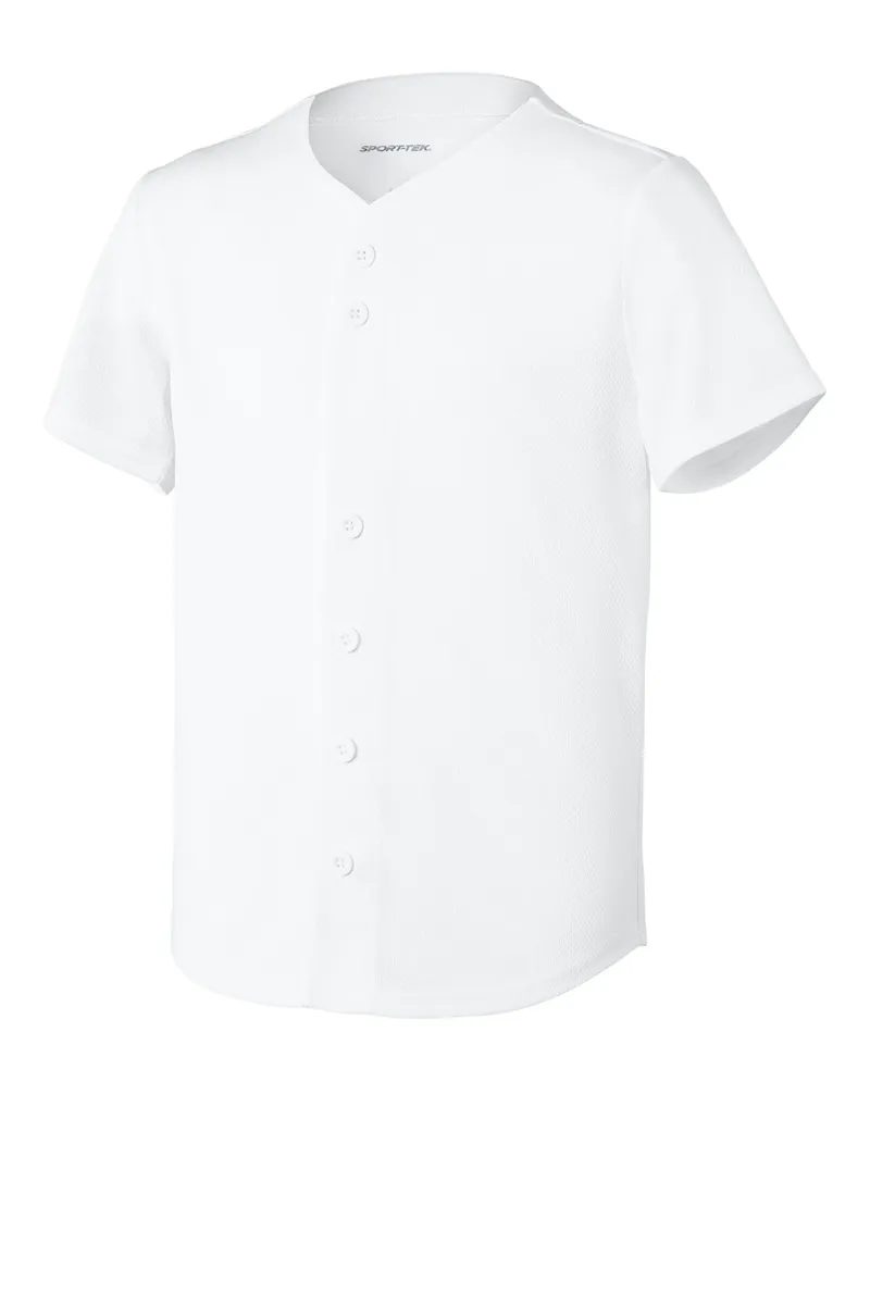 Sport-Tek® Youth PosiCharge® Tough Mesh Full-Button Jersey YST220 - additional view 2