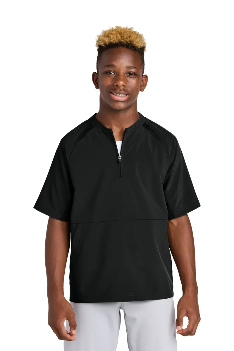 Sport-Tek® Youth Repeat 1/2-Zip Short Sleeve Jacket YJST489 - additional view 2