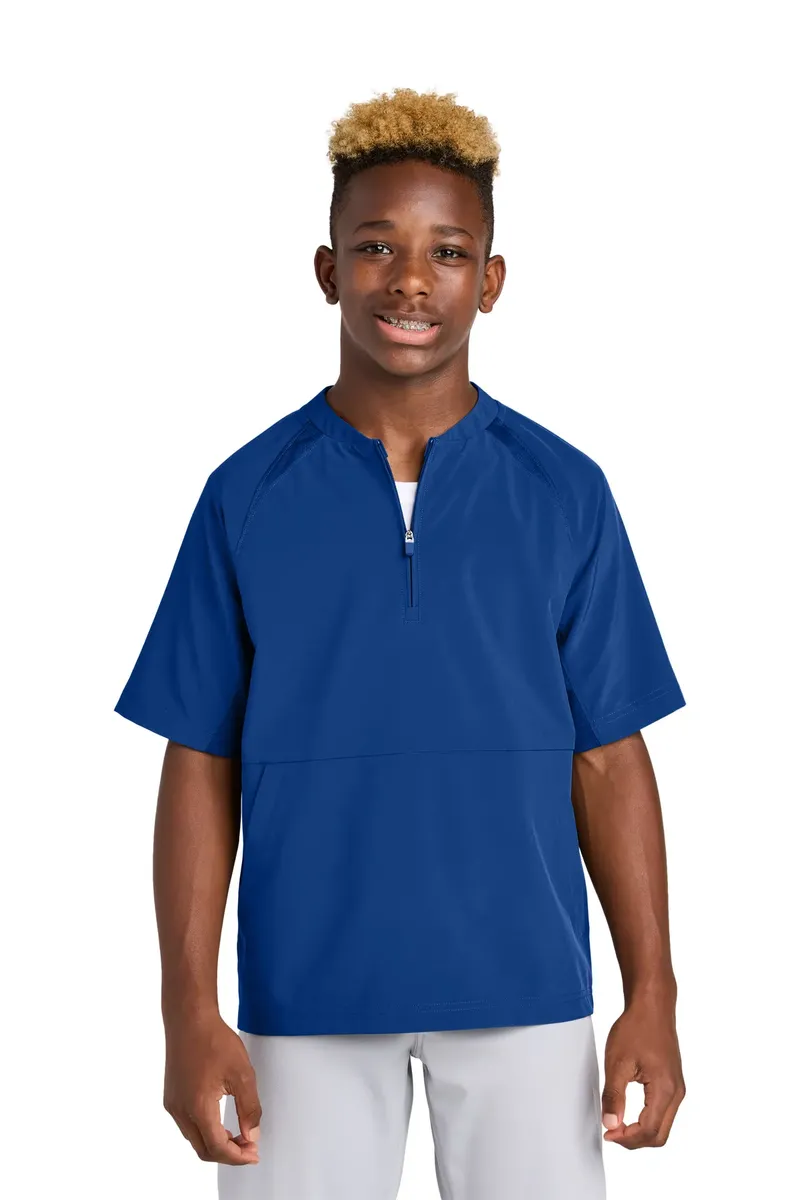 Sport-Tek® Youth Repeat 1/2-Zip Short Sleeve Jacket YJST489 - additional view 1