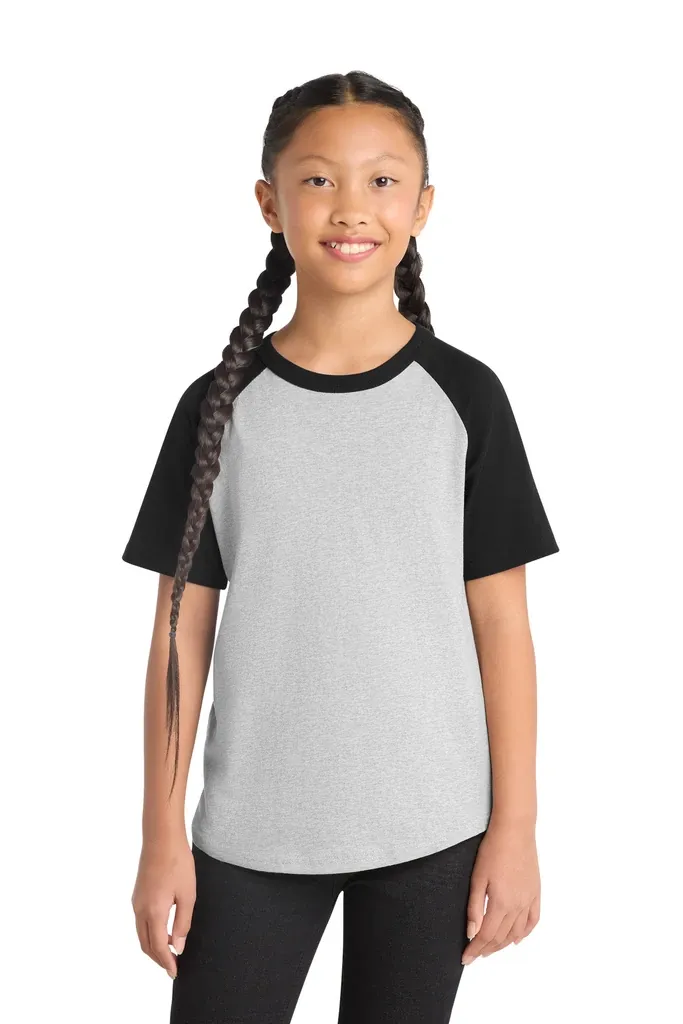 Sport-Tek® Youth Short Sleeve Colorblock Raglan Jersey. YT201 - additional view 3