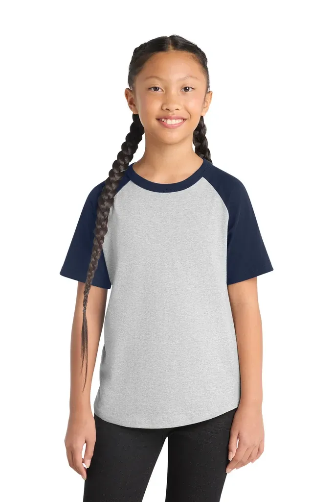 Sport-Tek® Youth Short Sleeve Colorblock Raglan Jersey. YT201 - additional view 5