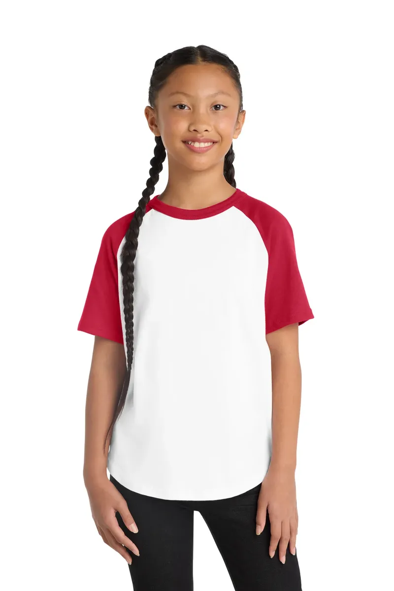 Sport-Tek® Youth Short Sleeve Colorblock Raglan Jersey. YT201 - additional view 1