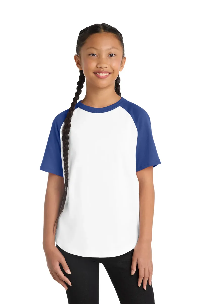 Sport-Tek® Youth Short Sleeve Colorblock Raglan Jersey. YT201 - additional view 2