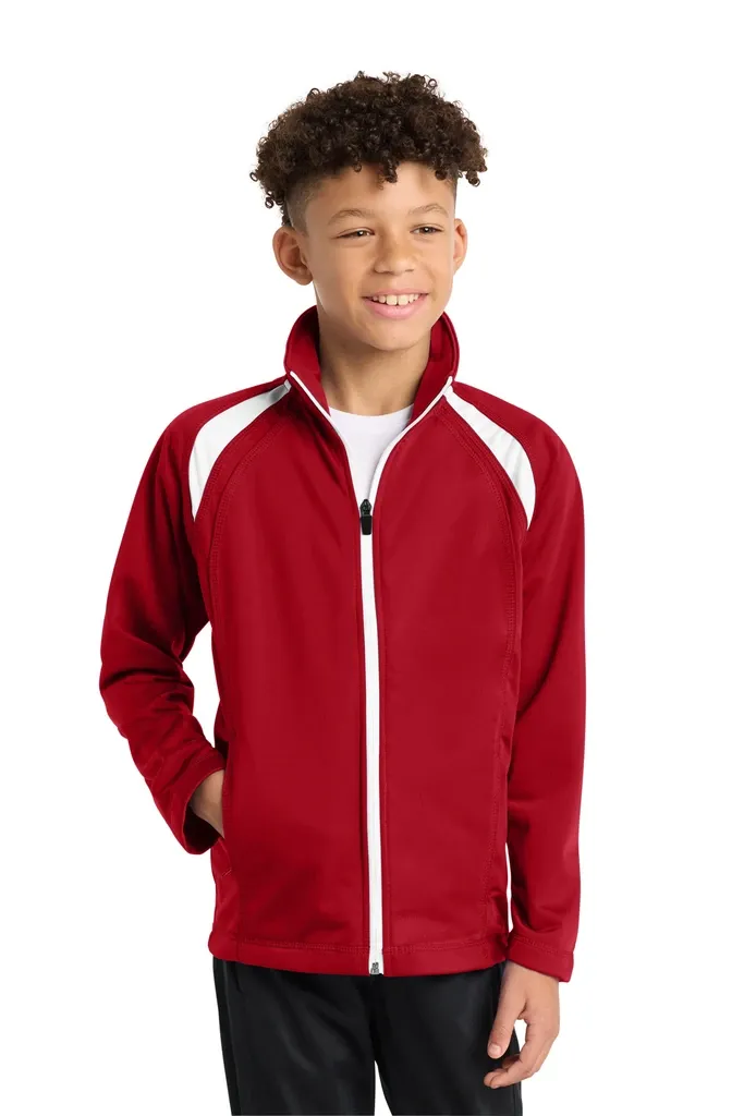Sport-Tek® Youth Tricot Track Jacket. YST90 - additional view 1