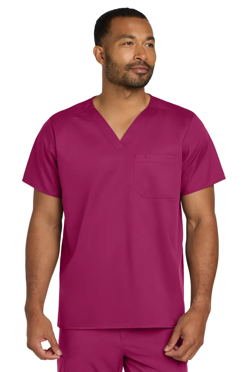 Wink® Unisex WorkFlex Chest Pocket V-Neck Top WW3160 - additional view 2