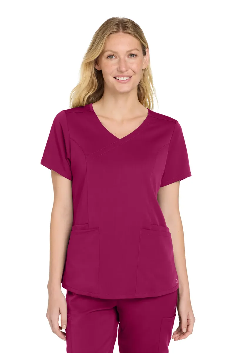 Wink® Women's Premiere Flex Mock Wrap Top WW4268 - additional view 1