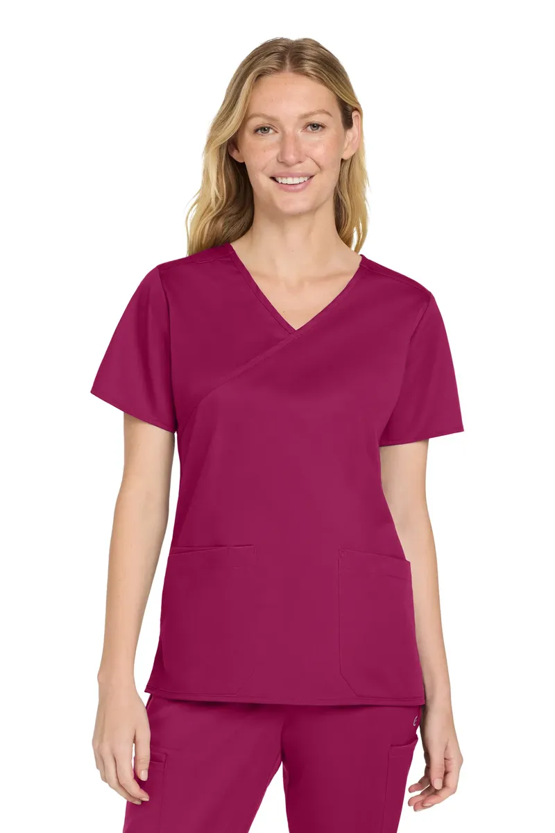 Wink® Women's WorkFlex Mock Wrap Top WW4760 - additional view 1
